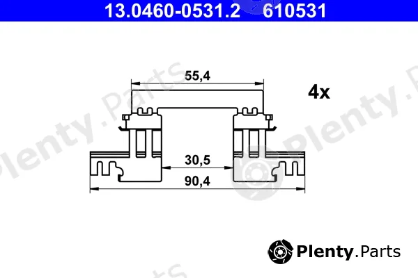 ATE 13.0460-0531.2 — Accessory Kit, disc brake pad