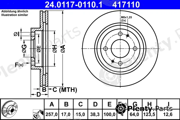 ATE 24.0117-0110.1 — Brake Disc