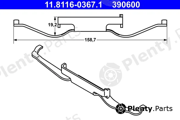 ATE 11.8116-0367.1 — Spring, brake caliper