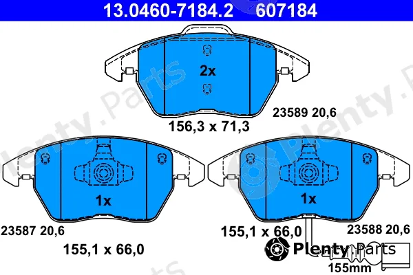 ATE 13.0460-7184.2 — Brake Pad Set, disc brake
