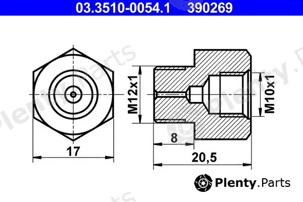 ATE 03.3510-0054.1 — Adapter, brake line
