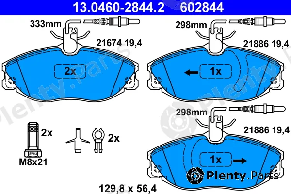 ATE 13.0460-2844.2 — Brake Pad Set, disc brake