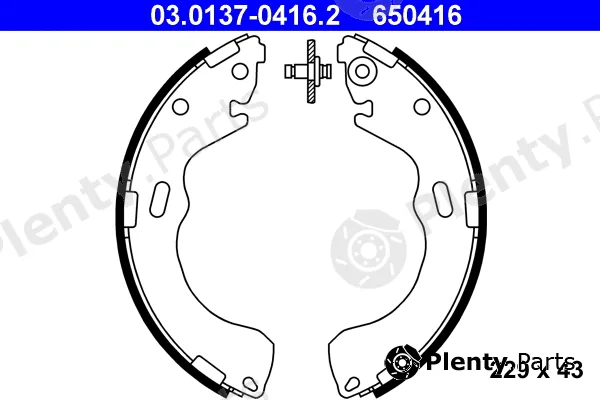 ATE 03.0137-0416.2 — Brake Shoe Set