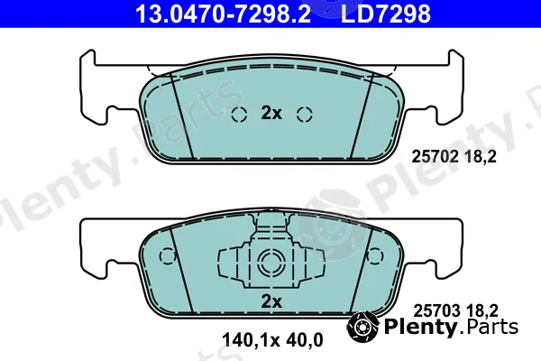 ATE 13.0470-7298.2 — Brake Pad Set, disc brake ATE Ceramic