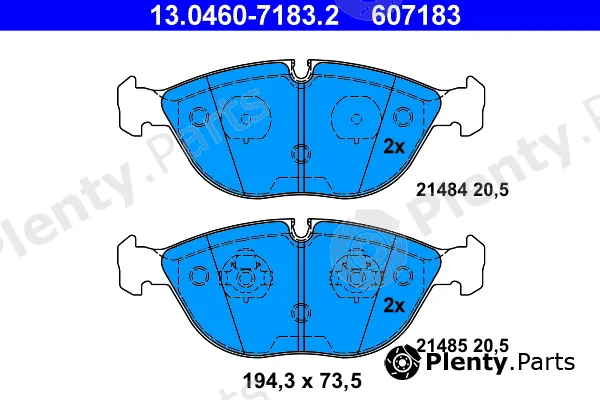 ATE 13.0460-7183.2 — Brake Pad Set, disc brake