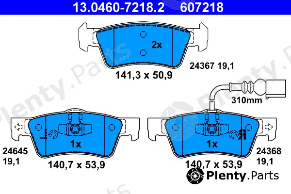 ATE 13.0460-7218.2 — Brake Pad Set, disc brake
