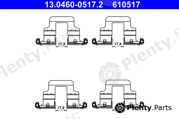 ATE 13.0460-0517.2 — Accessory Kit, disc brake pad