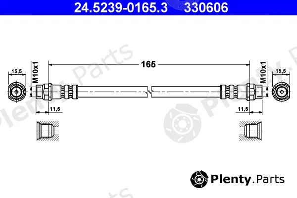 ATE 24.5239-0165.3 — Brake Hose