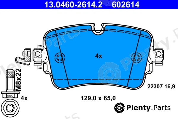 ATE 13.0460-2614.2 — Brake Pad Set, disc brake