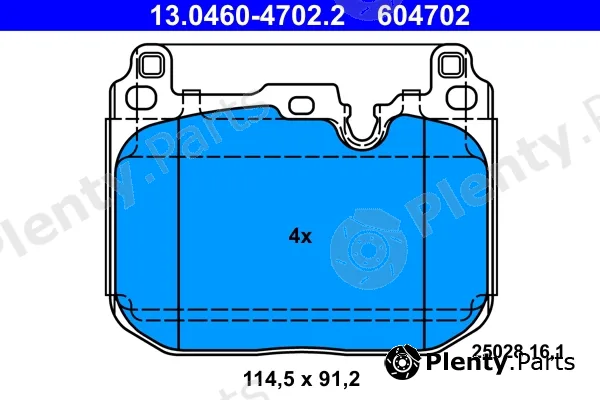 ATE 13.0460-4702.2 — Brake Pad Set, disc brake