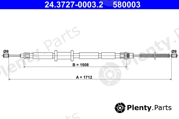 ATE 24.3727-0003.2 — Cable Pull, parking brake