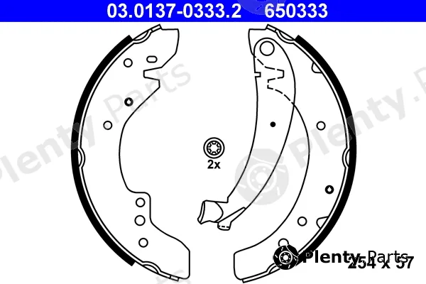 ATE 03.0137-0333.2 — Brake Shoe Set