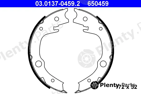 ATE 03.0137-0459.2 — Brake Shoe Set, parking brake