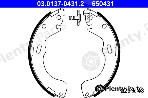 ATE 03.0137-0431.2 — Brake Shoe Set