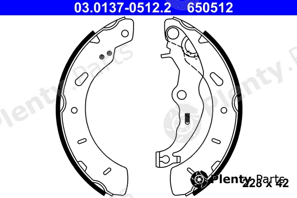 ATE 03.0137-0512.2 — Brake Shoe Set
