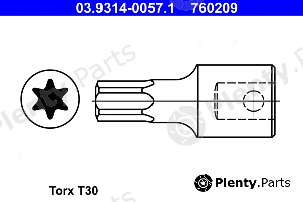 ATE 03.9314-0057.1 — Socket Wrench Insert