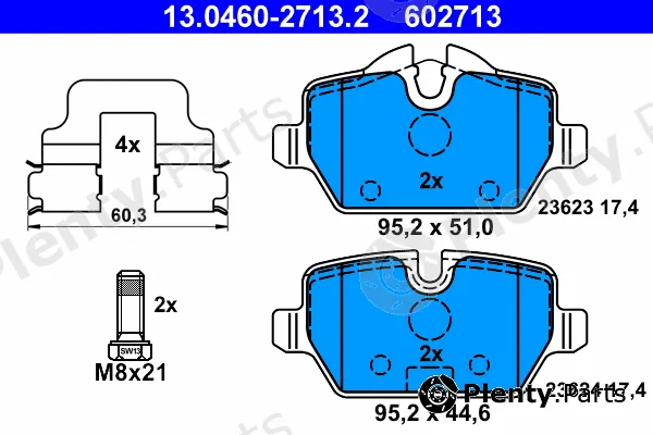 ATE 13.0460-2713.2 — Brake Pad Set, disc brake