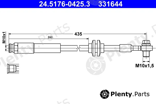 ATE 24.5176-0425.3 — Brake Hose