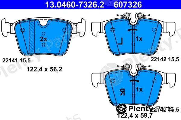 ATE 13.0460-7326.2 — Brake Pad Set, disc brake