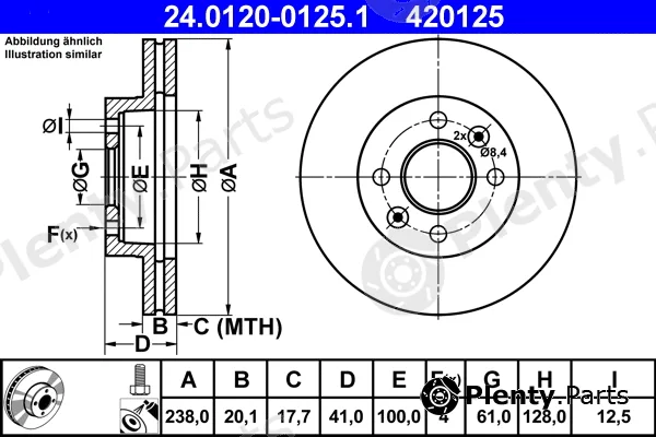 ATE 24.0120-0125.1 — Brake Disc