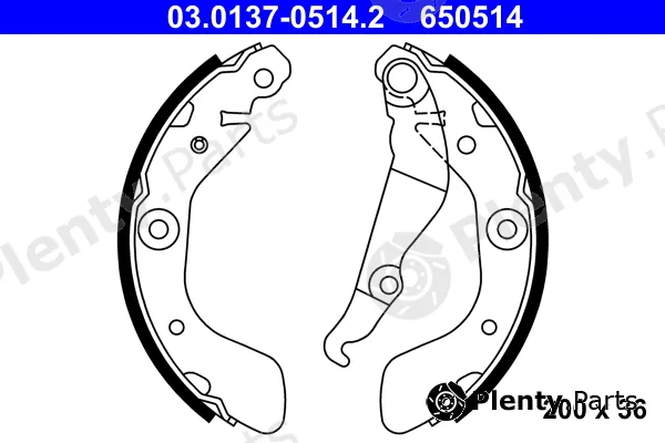 ATE 03.0137-0514.2 — Brake Shoe Set