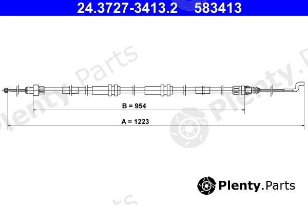 ATE 24.3727-3413.2 — Cable Pull, parking brake
