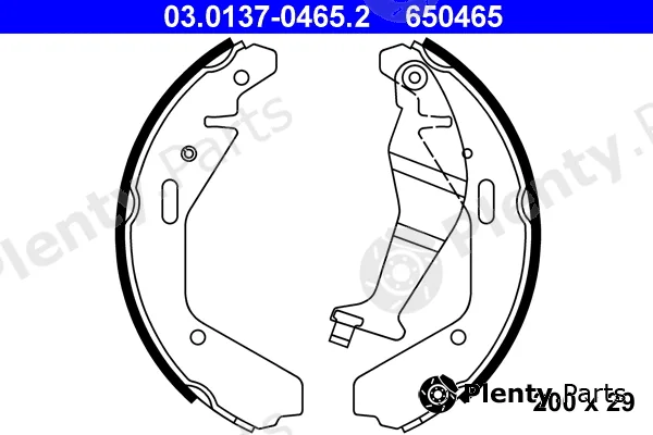 ATE 03.0137-0465.2 — Brake Shoe Set