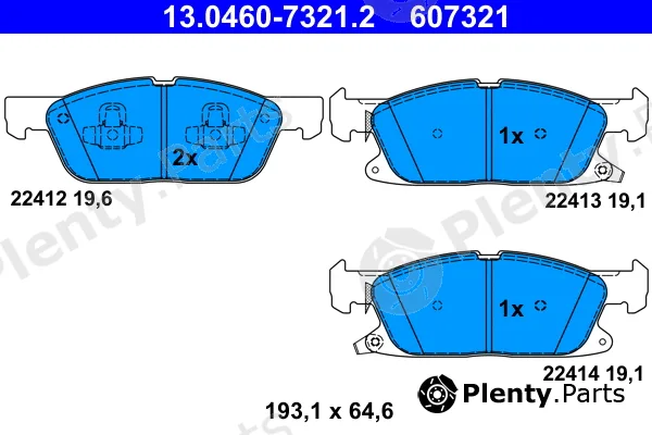 ATE 13.0460-7321.2 — Brake Pad Set, disc brake