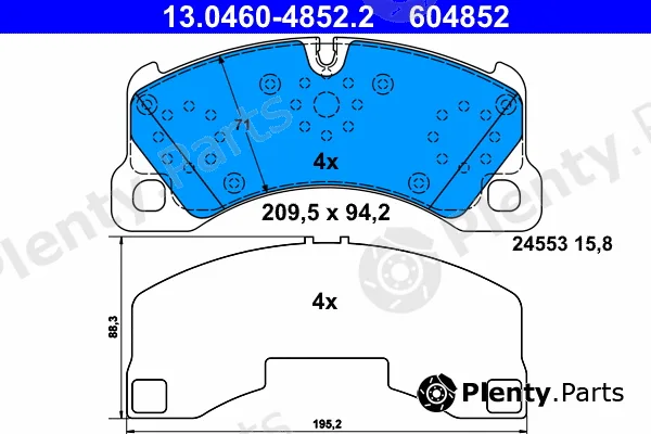 ATE 13.0460-4852.2 — Brake Pad Set, disc brake