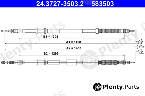ATE 24.3727-3503.2 — Cable Pull, parking brake