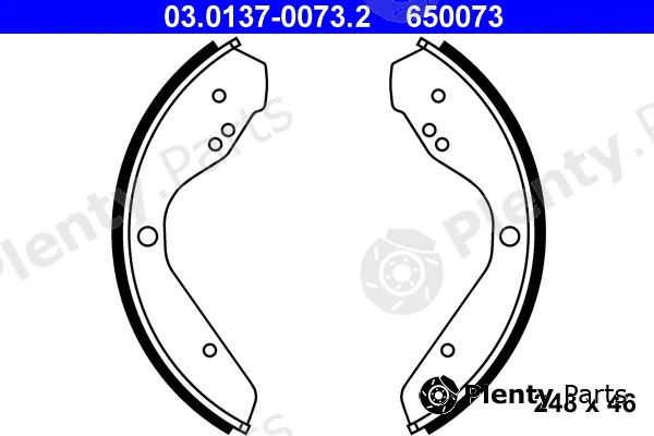 ATE 03.0137-0073.2 — Brake Shoe Set