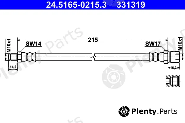 ATE 24.5165-0215.3 — Brake Hose
