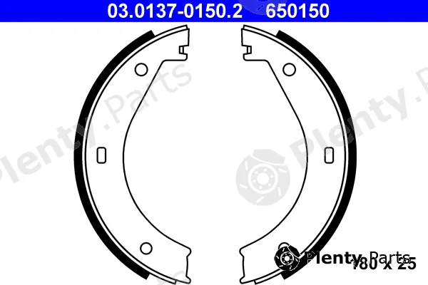 ATE 03.0137-0150.2 — Brake Shoe Set, parking brake