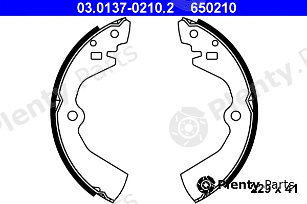 ATE 03.0137-0210.2 — Brake Shoe Set
