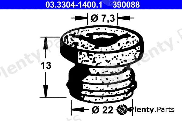ATE 03.3304-1400.1 — Plug, brake fluid reservoir