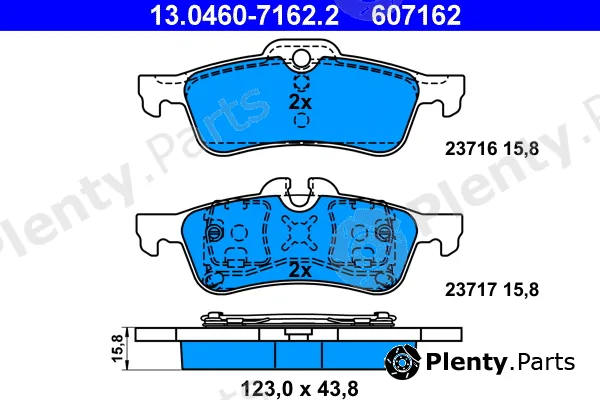 ATE 13.0460-7162.2 — Brake Pad Set, disc brake