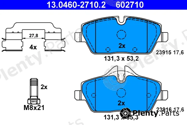 ATE 13.0460-2710.2 — Brake Pad Set, disc brake