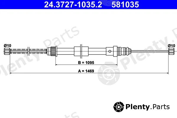 ATE 24.3727-1035.2 — Cable Pull, parking brake