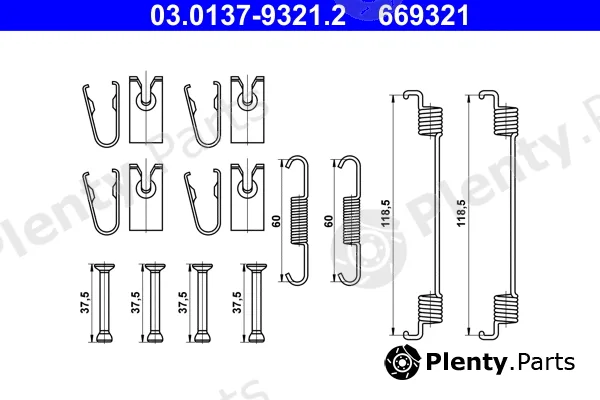 ATE 03.0137-9321.2 — Accessory Kit, brake shoes