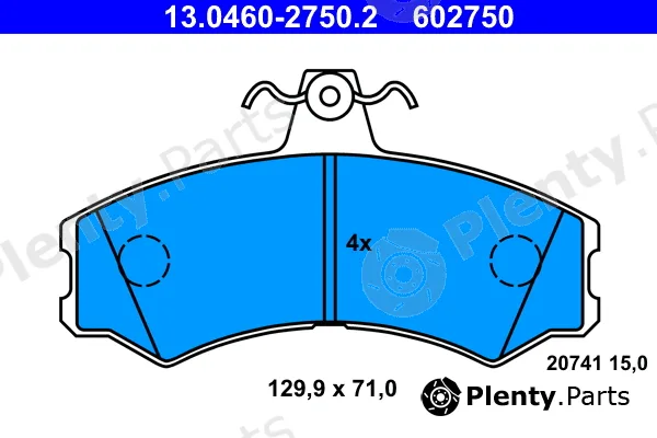 ATE 13.0460-2750.2 — Brake Pad Set, disc brake