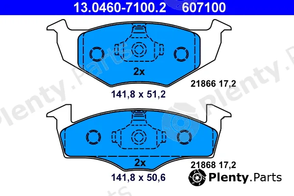 ATE 13.0460-7100.2 — Brake Pad Set, disc brake