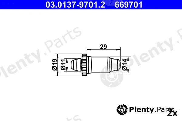 ATE 03.0137-9701.2 — Accessory Kit, parking brake shoes adjusting nut