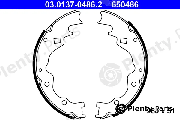 ATE 03.0137-0486.2 — Brake Shoe Set