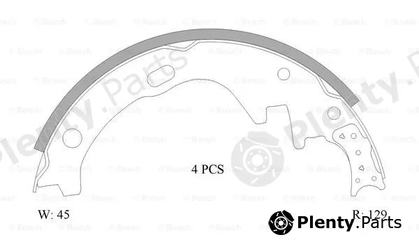 Bosch 0986AB0037 — Brake Shoe Set