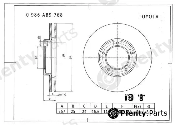 Bosch 0986AB9768 — Brake Disc
