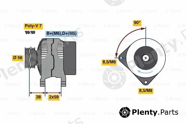 Bosch 0986080950 — Alternator