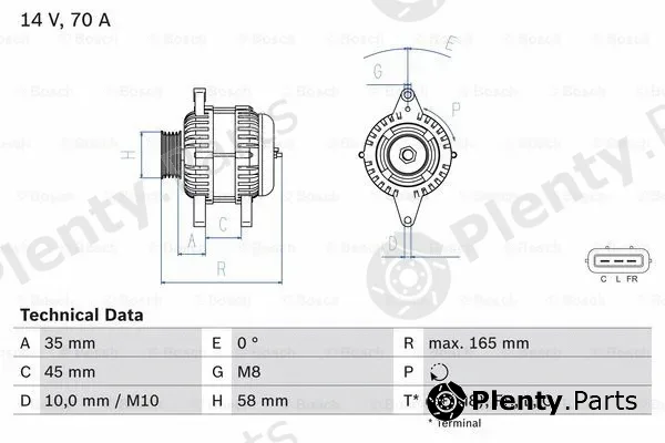 Bosch 0986083780 — Alternator