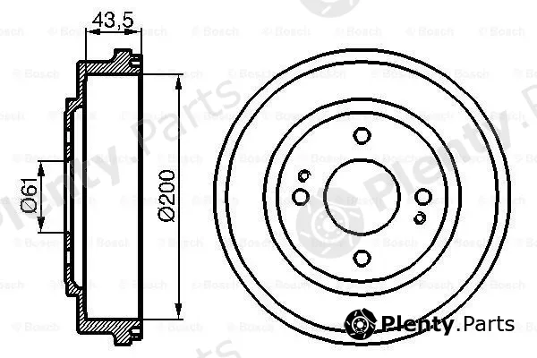 Bosch 0986477081 — Brake Drum