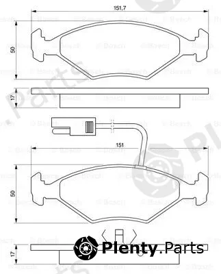 Bosch 0986424178 — Brake Pad Set, disc brake
