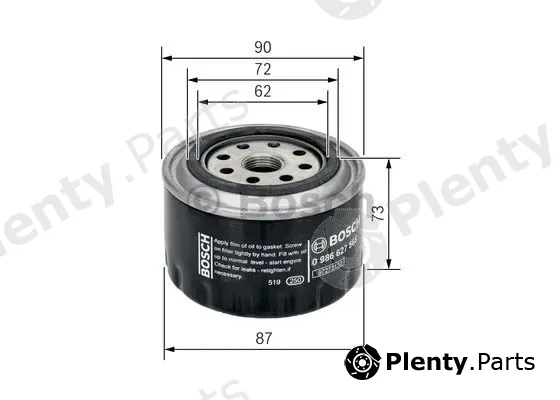 Bosch 0986627565 — Oil Filter
